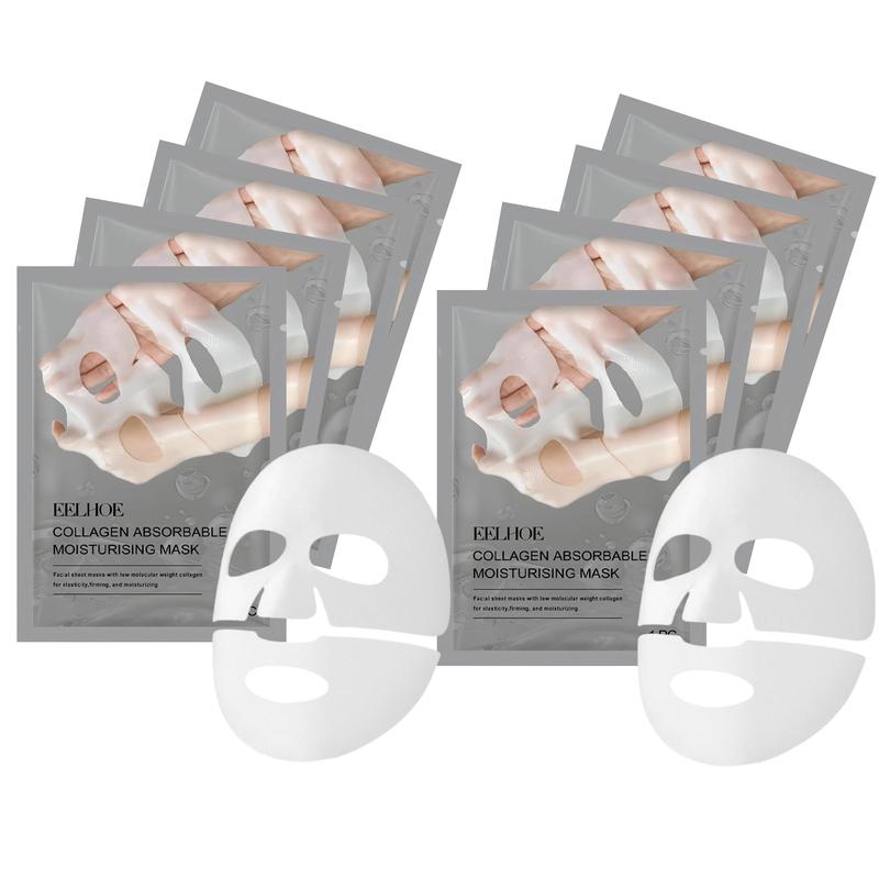 Collagen Facial Mask, 8 Counts set Firming & Deeply Moisturizing & Nourishing Skin Mask, Skin Care Product for Women & Men All Skin Types