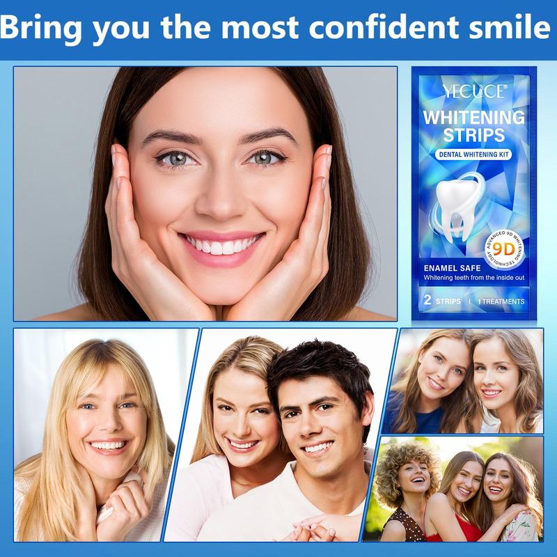 Teeth Brightening Strips for Christmas Gift, 1 Box Teeth Brightening Sticker, Oral Care Strips for Men & Women, Dental Care Products for Home & Travel