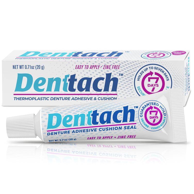 Denttach Thermoplastic Adhesive for hold of Dentures up to 7 Days without Glue with Updated Instructions