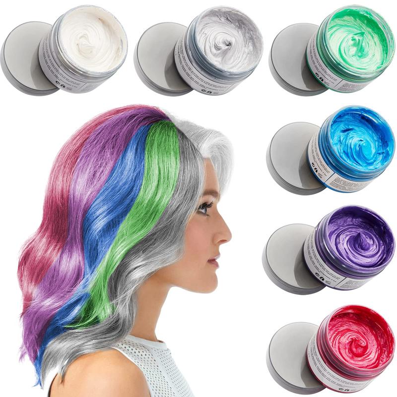 IKZEE  Hair Dye Temporary Coloring Hair Wax, Fashion Colorful Hair Color Wax, Easy To Color & Wash, Long Lasting, Natural Ingredients Safe for Party Daily Cosplay 120g