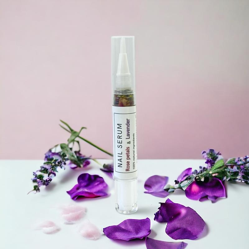 Natural Nail serum- lavender and rose petals