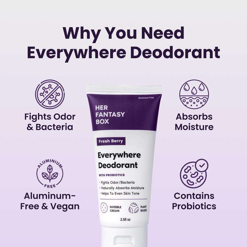 Everywhere Deodorant (Berry)- 3 Pack Whole Body Odor Control