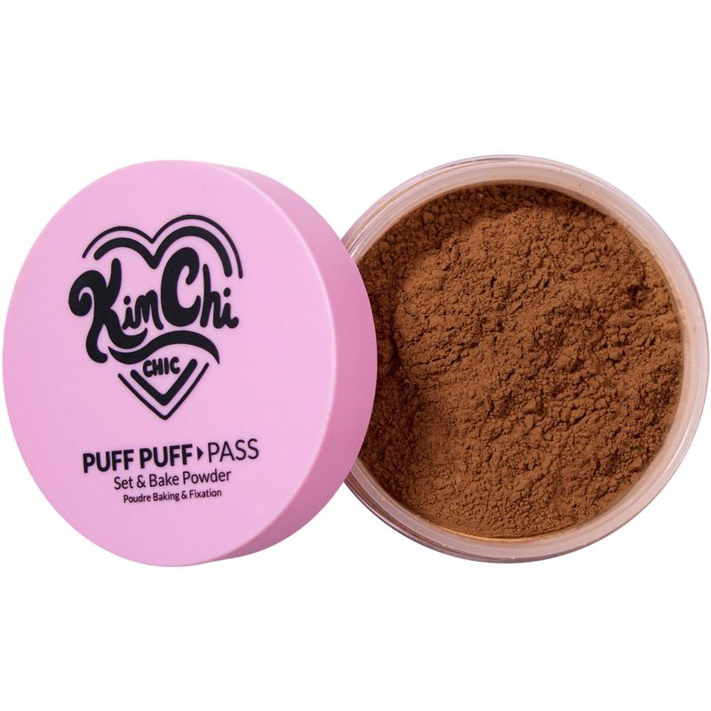 KimChi Chic Puff Puff Pass Set & Bake Powder with Rice Powder & Vitamin-E, Lightweight & Translucent Makeup, Cosmetic Setting Powder - BFCM