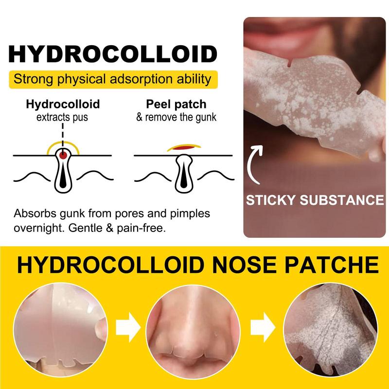 Hydrocolloid Nose Patch, 12pcs box Moisten and Protect The Nose Skin, Gentle and Skin Friendly, Absorb Gunk From Pores, Christmas Gift