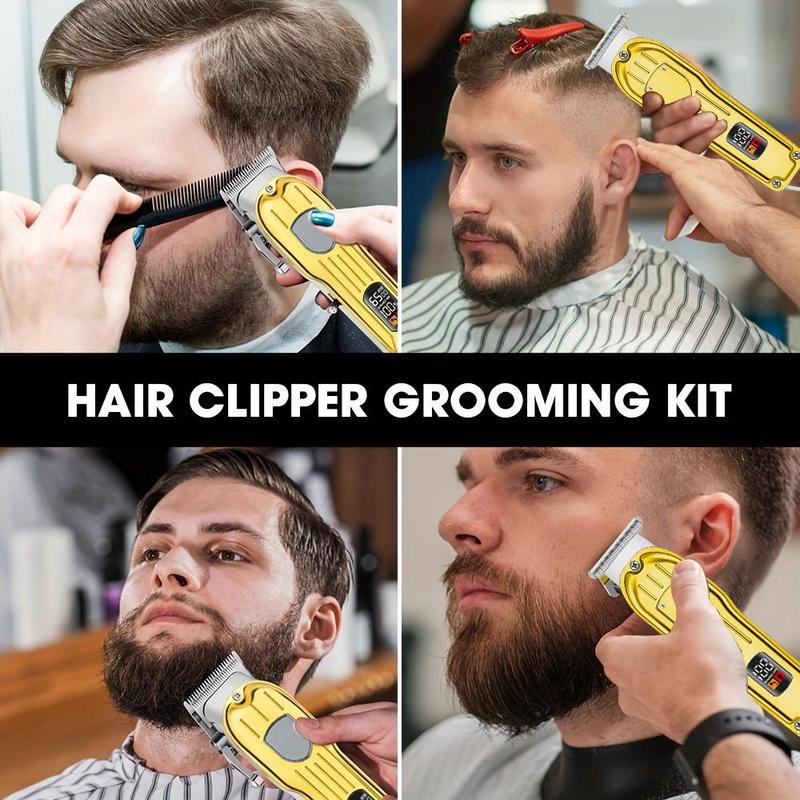 4 in 1 Hair Cutting Grooming Kit, 1 Box Professional Hair Clippers and Shaver Set, Cordless Beard Trimming for Men, Rechargeable Barber Clippers Set