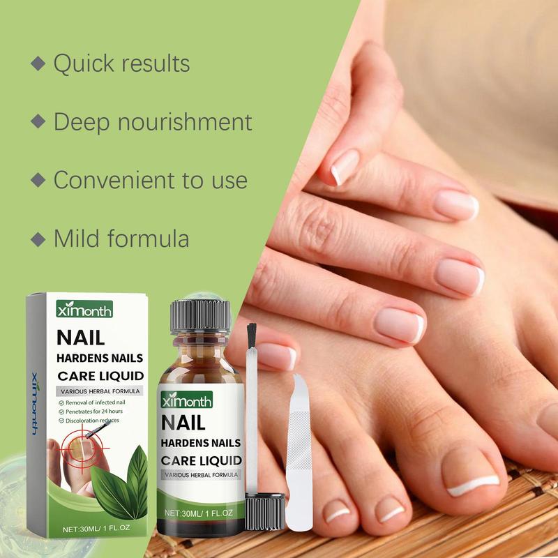 Nail Care Liquid Kit, 1 Set Nail Strengthening Care Liquid with Nail File, Nail Care Product for Women & Men, Foot Nail Care Product, Nail Supplies, Christmas Gift