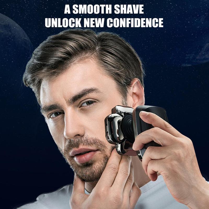 9D Electric Head Shaver for Bald Men, Upgraded 6-in-1 Head Shaver for Bald Men, Waterproof Wet Dry Grooming Kit Electric Shaver for Men, Cordless Rechargeable Bald Head Razor for Home&Travel Valentine Gift