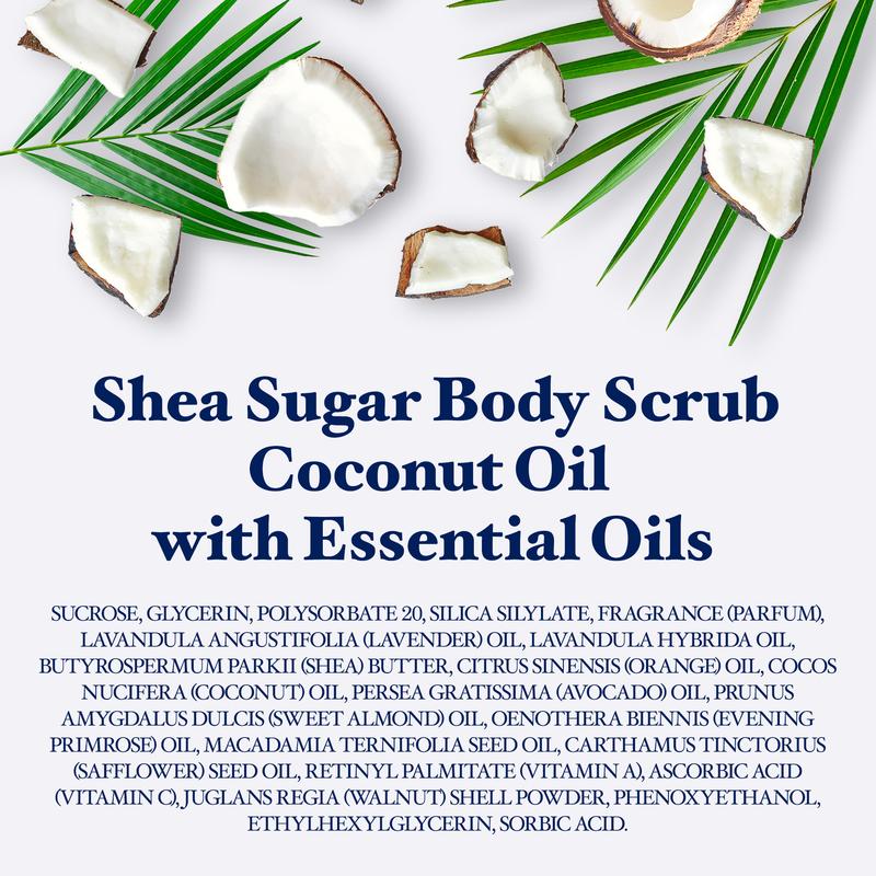 Dr Teal's Shea Sugar Body Scrub, Coconut Oil with Essential Oils, 19 oz