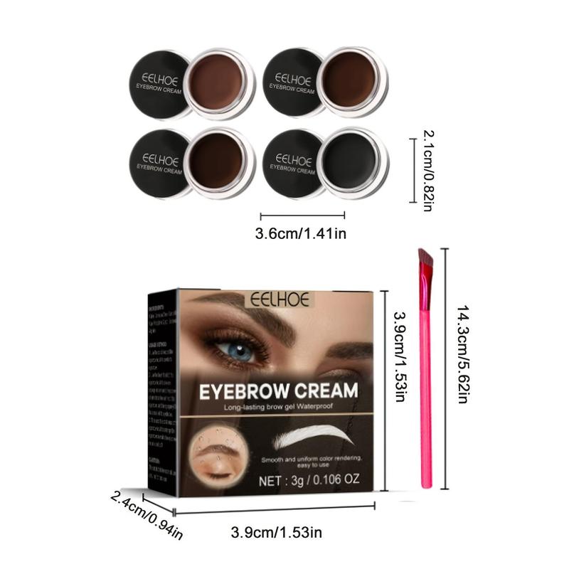 Eyebrow Pomade Cream, Waterproof Eyebrow Tinted Cream, Smudge Proof Eye Brow Cream, Long Lasting Eye Brow Styling Cream, Eyebrow Makeup Products