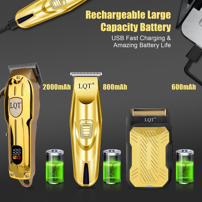 Rechargeable Hair Clipper Kit, 1 Set Professional Hair Clipper & Shaver & Accessories, Hair Trimmer for Men, Barber, Stylist, Barbershop, Salon