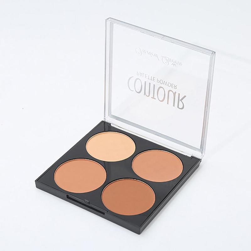 Four Colors Stereo Contour Powder, 1 Count Contour Palette, Long Lasting Matte Nose Shadow Powder for Vanity Makeup Desk