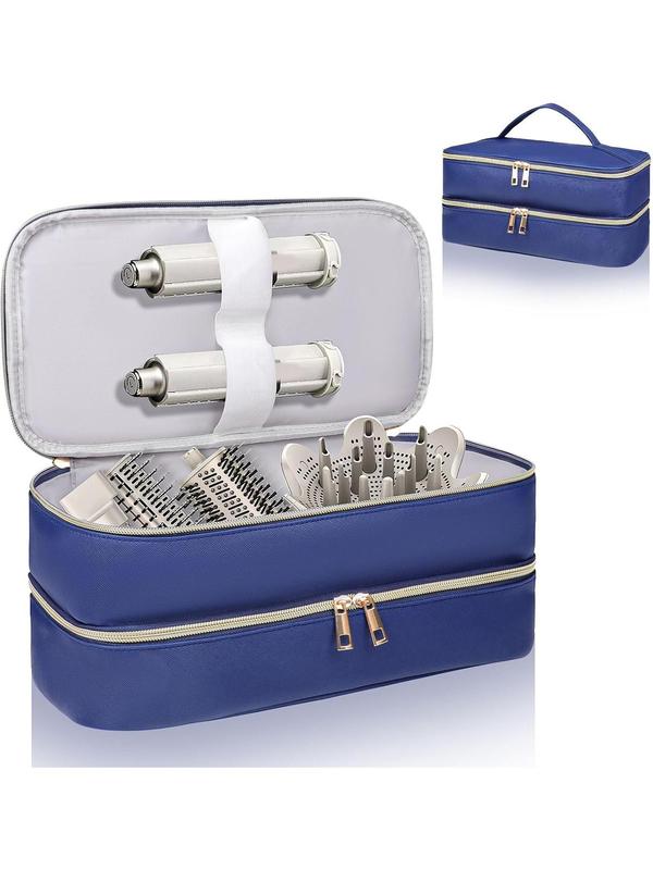 Portable Travel Case for Hair Dryer & Styling Tools, Double Layer Storage Space for Hair Accessories, Ideal Organizer for Revlon Styler, Durable and Fashionable Design