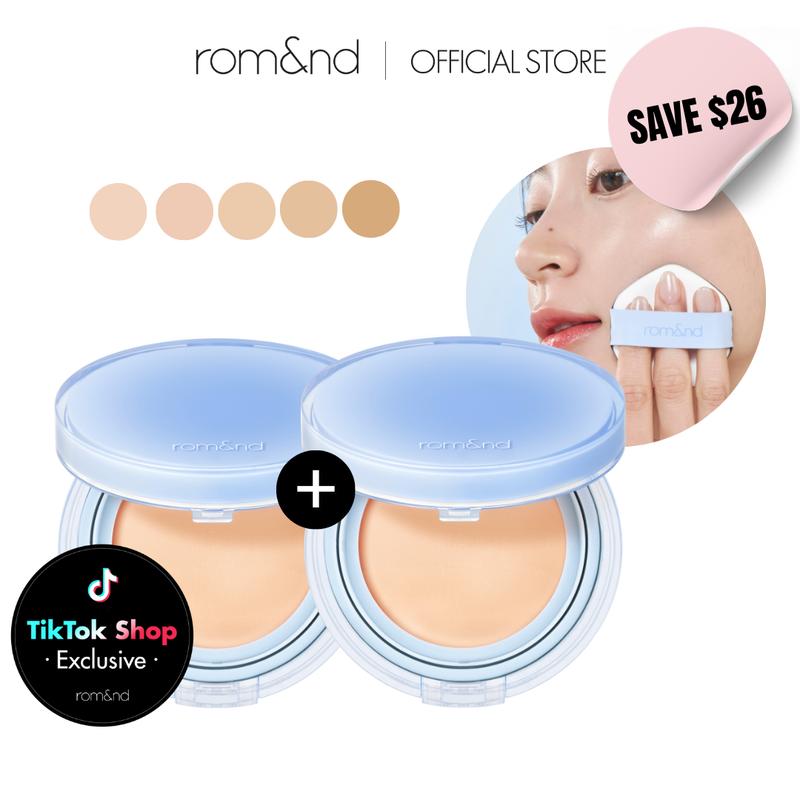 [rom&nd Official Shop] rom&nd Bare Water Cushion 2PCS (5 Shades)