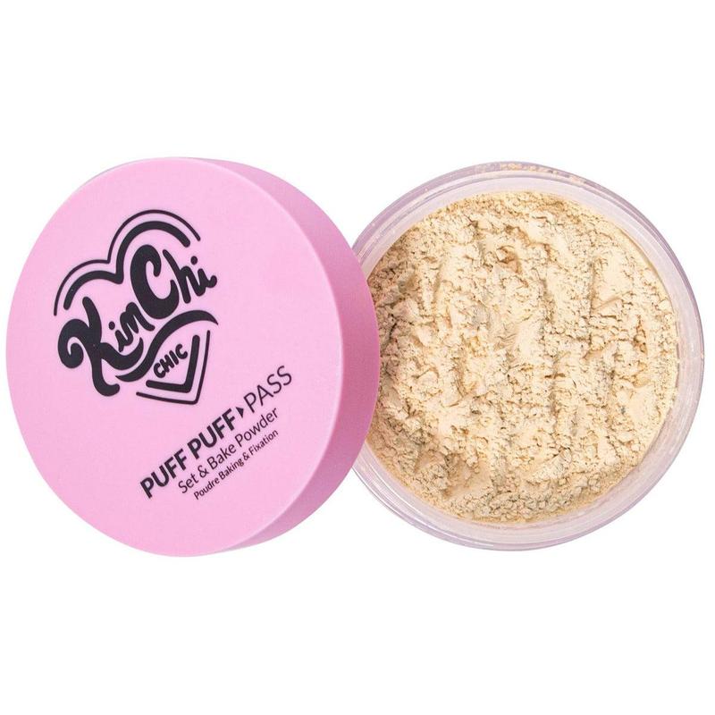 KimChi Chic Puff Puff Pass Set & Bake Powder with Rice Powder & Vitamin-E, Lightweight & Translucent Makeup, Cosmetic Setting Powder - BFCM