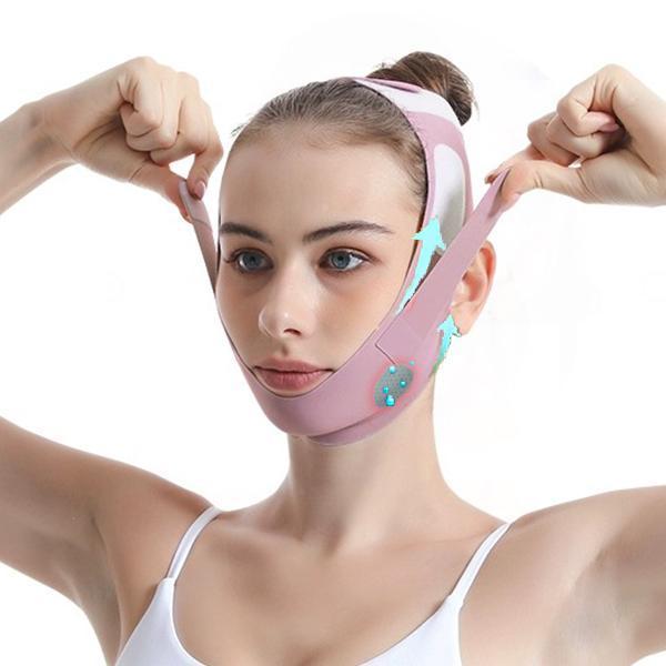 Double Chin Reducer V Line Face Lifting Tape Face Strap, Soft Silicone Chin Strap Face Shaper to Removing Double Chin for Women and Men