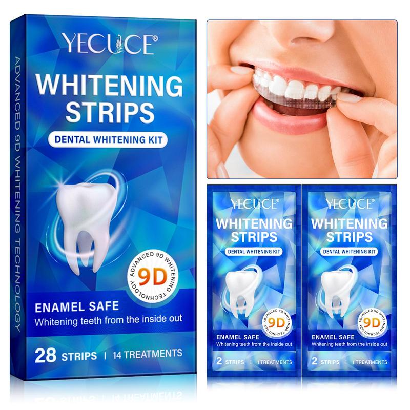 Teeth Brightening Strips for Christmas Gift, 1 Box Teeth Brightening Sticker, Oral Care Strips for Men & Women, Dental Care Products for Home & Travel