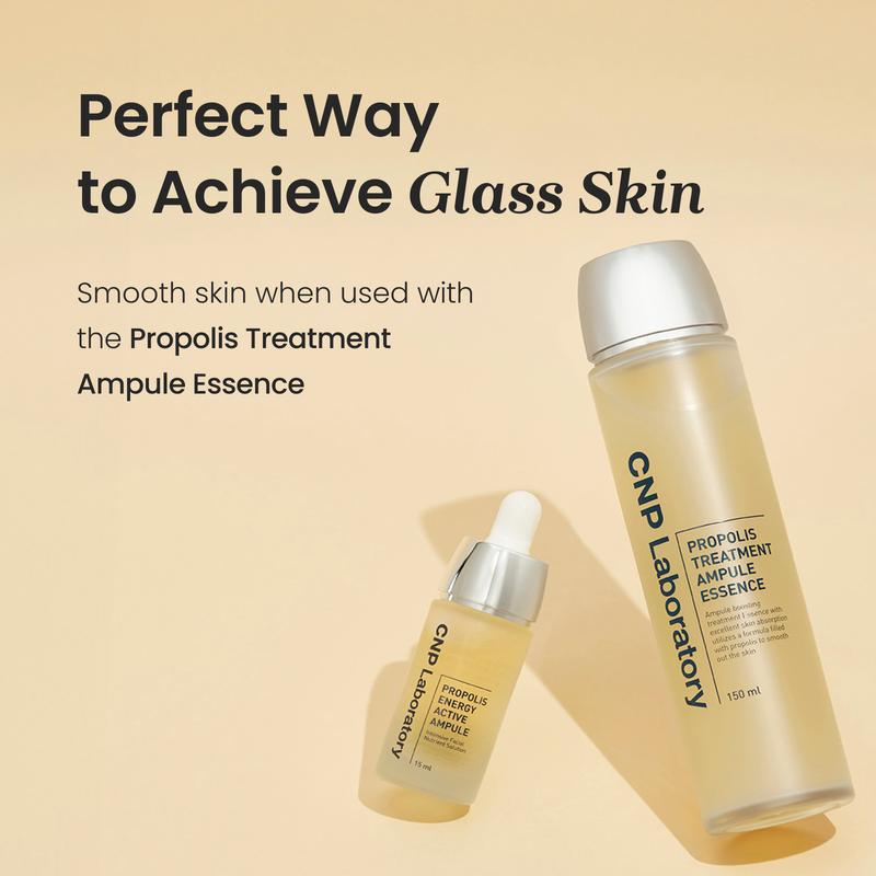 [CNP Official Shop] Honey Glass Skin Serum - Propolis Energy Ampoule with Hyaluronic Acid & Ceramides, Hydrating & Anti-Aging, Centella for Soothing Sensitive Skin, Korean Skincare (0.5 fl.oz & 1.18 fl. oz)