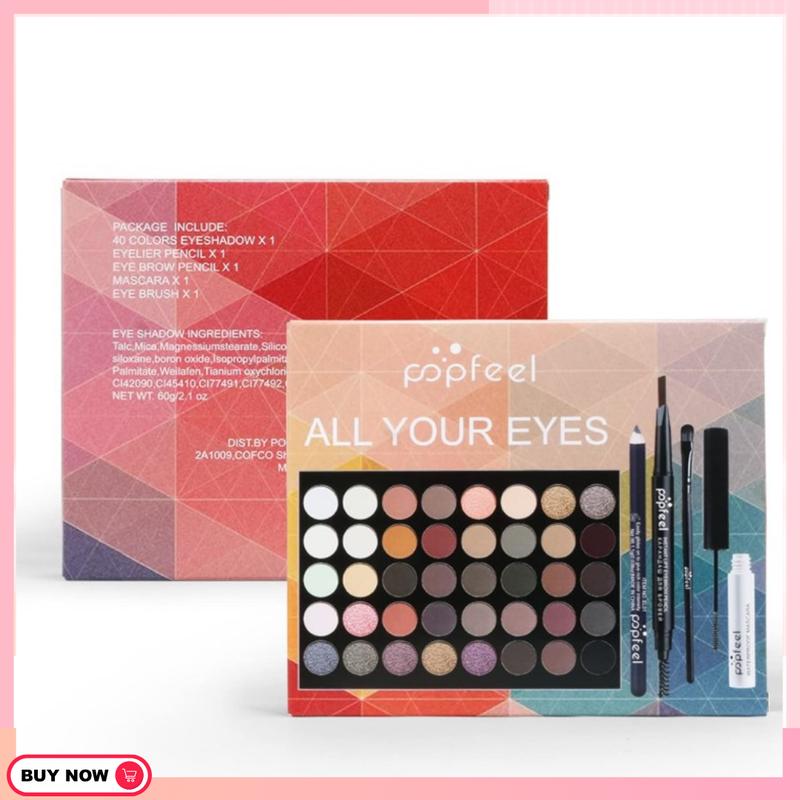 Pure Vie All-in-One Holiday Gift Makeup Set Cosmetic Essential Starter Bundle Include Eyeshadow Palette Lipstick Concealer Blush Mascara Foundation Face Powder - Makeup Kit for Women Full Kit