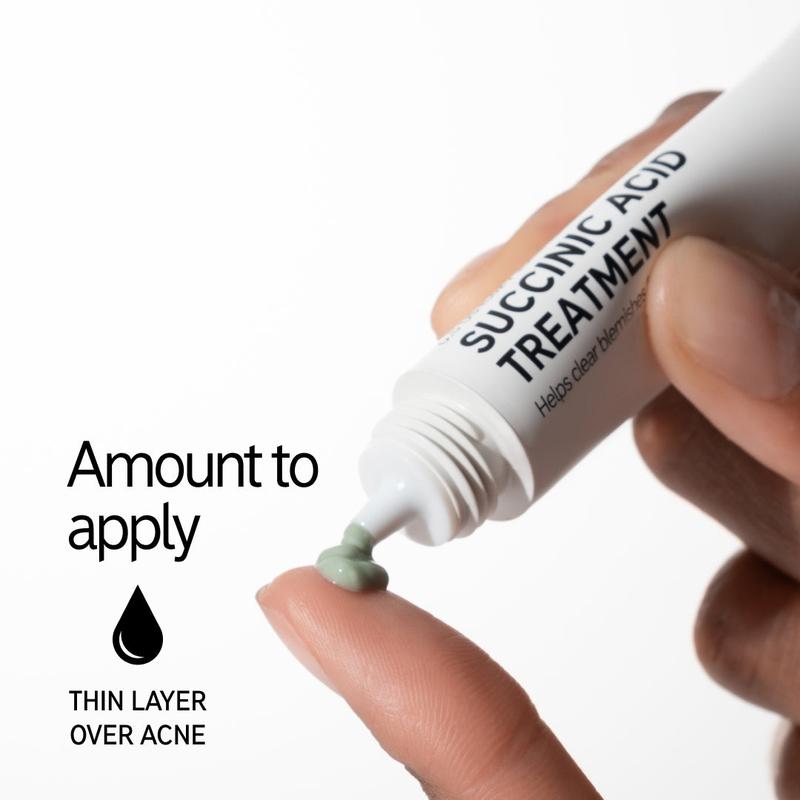 Succinic Acid Acne Treatment - Reduces Blemishes & Oil Levels Cream Skincare Salicylic Clear