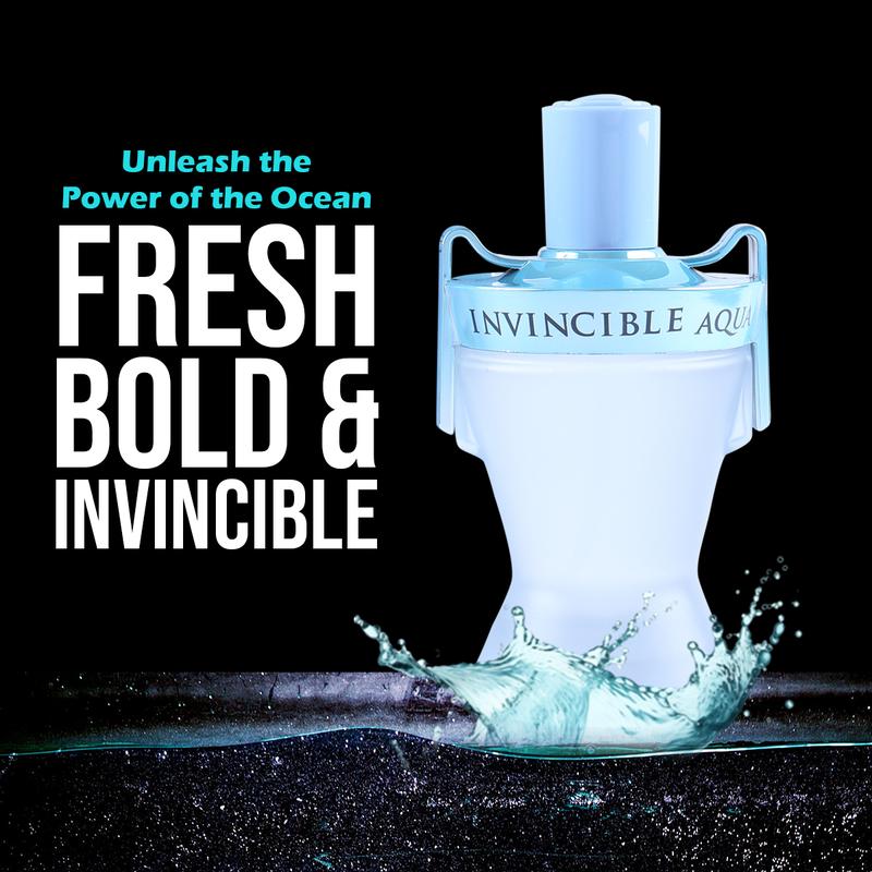 Men's Invincible Aqua For Men Spray Cologne 100ml 3.4fl.oz Fragrance