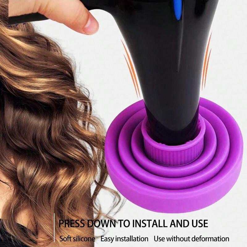 Portable Hair Dryer Diffuser, Foldable Hair Dryer Attachment, Lightweight Travel Design Hair Dryer Accessories for Salon & Home Use