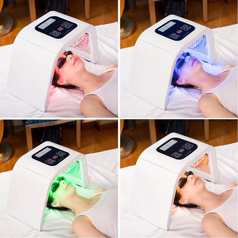 Foldable LED Facial Spa Machine, Professional 7 Colors LED Facial Mask, Multifunctional Beauty Instrument for Face Body Neck, Christmas Gift