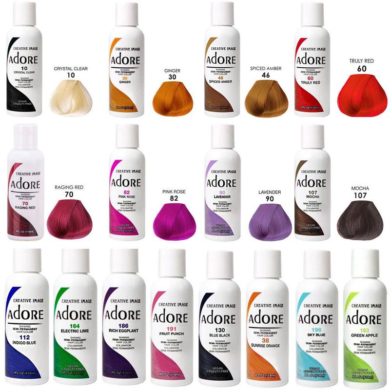 Adore Semi-Permanent  Hair Color Hair Dye Multicolor Haircare Silky Pastel