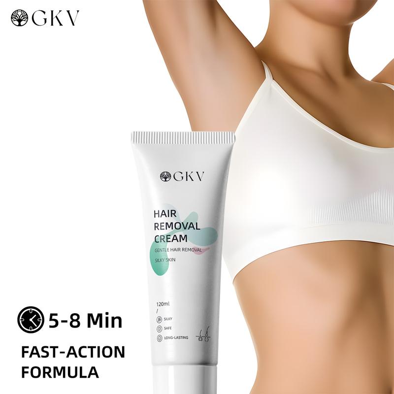 GKV Hair Removal Cream for Men and Women for All Skin Types Painless Bikini Hair Removal Gel Hair Removal Lotion for Unwanted Hair, 120ml Hair Removal Body Care Wax Hair Removal Cream