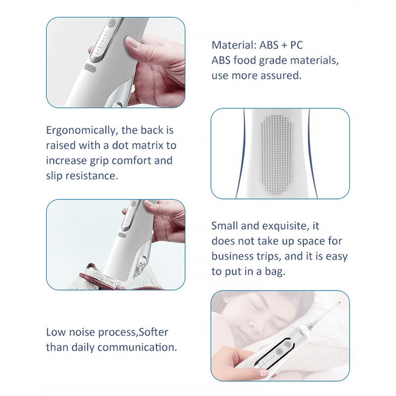 USB Rechargeable Cordless Water Flosser - Oral Irrigator, Portable Rechargeable Long Battery Life Water Teeth Flosser for Home Travel USB Rechargeable