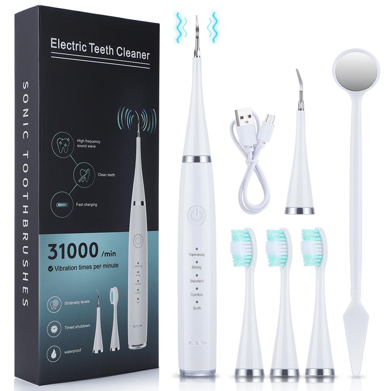 Professional Electric Toothbrush Kit with 6 Cleaning Modes, 1 Count Rechargeable Deep Cleaning Toothbrush with 3 Brush Heads, Oral Care Tool for Daily Use