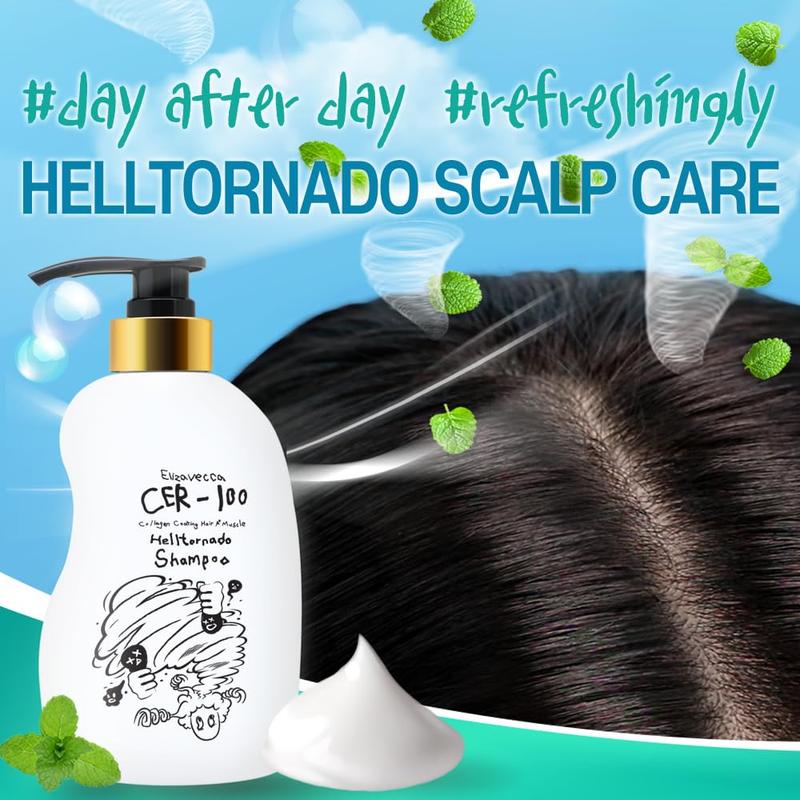 [Elizavecca] CER-100 Collagen Coating Hair A+ Muscle Hell-Tornado Shampoo 500ml 16.9 fl.oz. - Hair Shampoo Especially for Oily hair