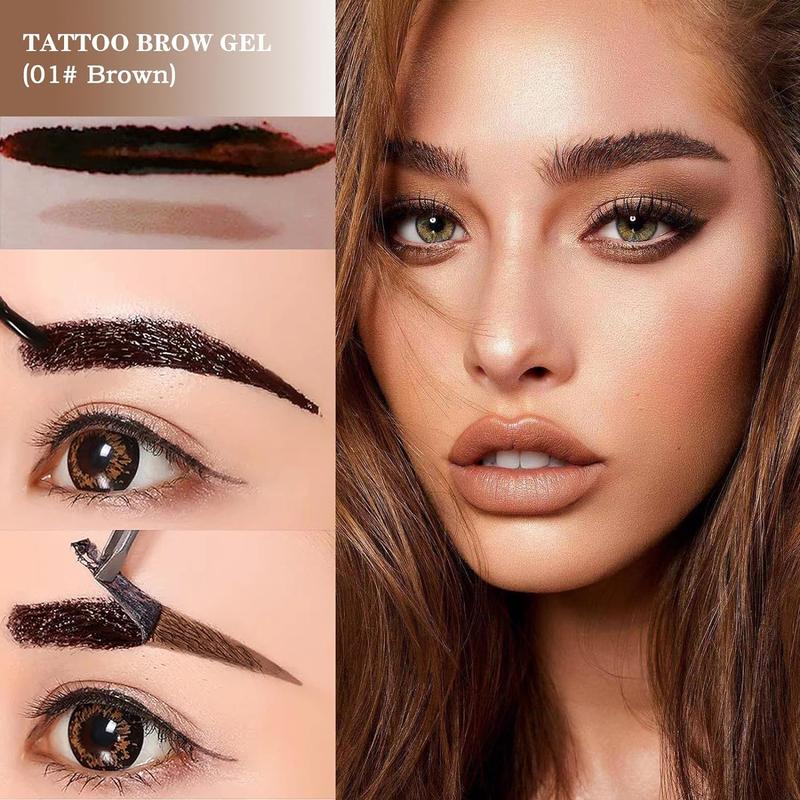 Long Lasting Eyebrow Tint Gel, 1 Count Waterproof Eyebrow Tattoo Gel, Peel Off Eyebrow Gel, Eyebrow Paste, Eye Makeup Tool for Women & Girls