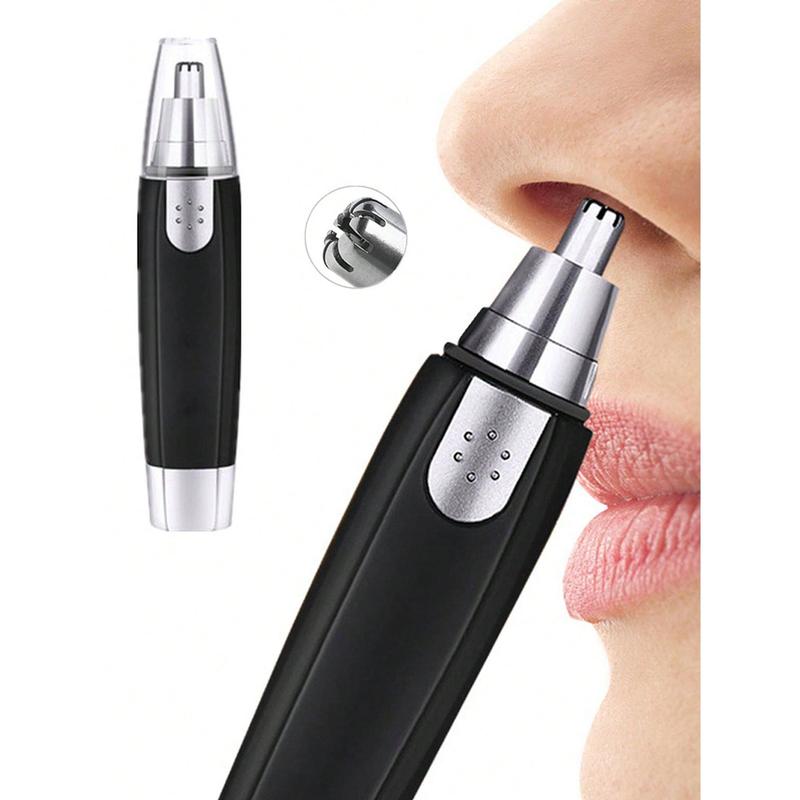 Water Resistant Nose Hair Trimmer For Men And Women - Painless Ear And Facial Hair Removal With Dual Edge Blades And Mute Motor