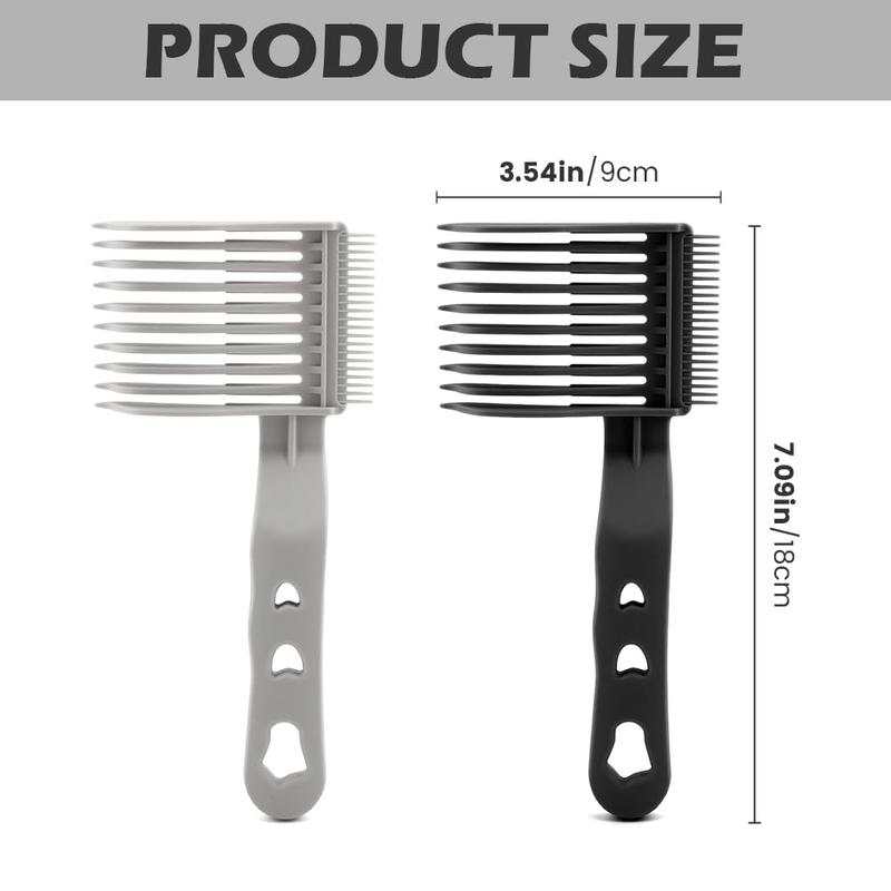 [ Limited Halloween Sale ] 2pcs Fade Comb, Professional Barber Comb, Barber Cutting Comb Men's Fade Combs Tool For Home or Salon or Professional Use, Curved Positioning Flat Top Hair Comb Barber Supplies