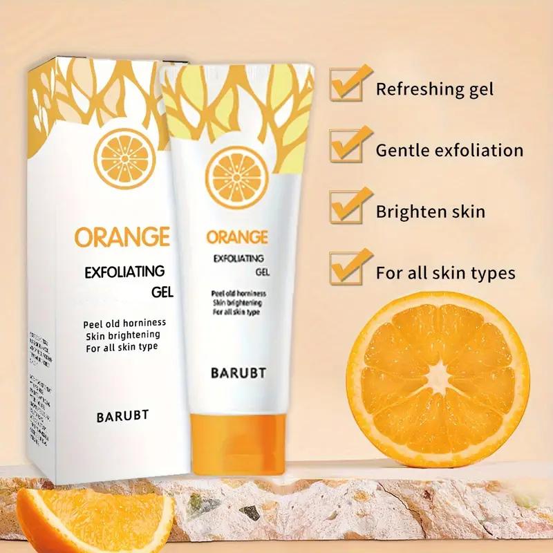 Gentle Exfoliant,Exfoliating Cleanser,Orange Exfoliating Gel,Cleansing Gel - 50g,Exfoliating, Moisturizing,Exfoliating All Skin Types Exfoliating Gel Skin Care Daily