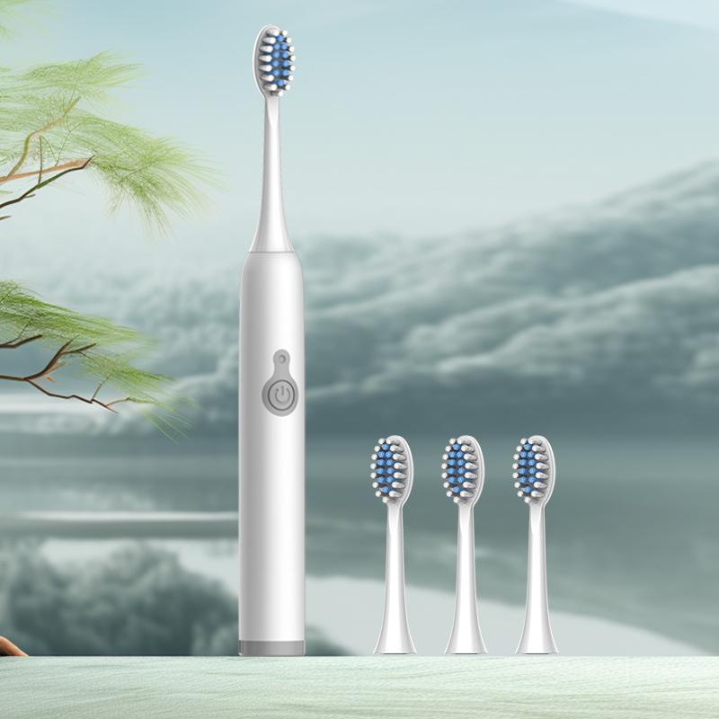 Electric Toothbrush Set, Rechargeable Electric Toothbrush with 4 Counts Brush Heads, Portable Toothbrush for Home & Travel