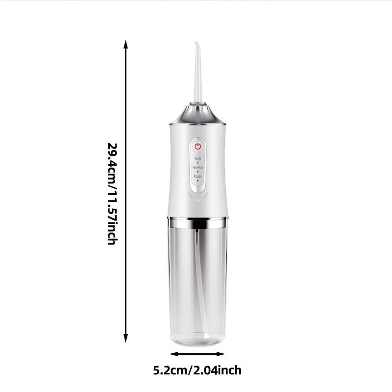 Portable Rechargeable Oral Irrigator, 1 Box Water Flosser & Accessories with Multifunctional Replacement Head, Oral Irrigator for Home & Travel, Electric Teeth Cleaner, Water Flosser for Teeth, Christmas Gift