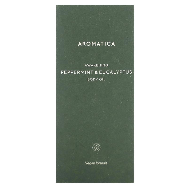 Aromatica Awakening, Body Oil, Peppermint & Eucalyptus, 3.3 fl oz (100 ml)