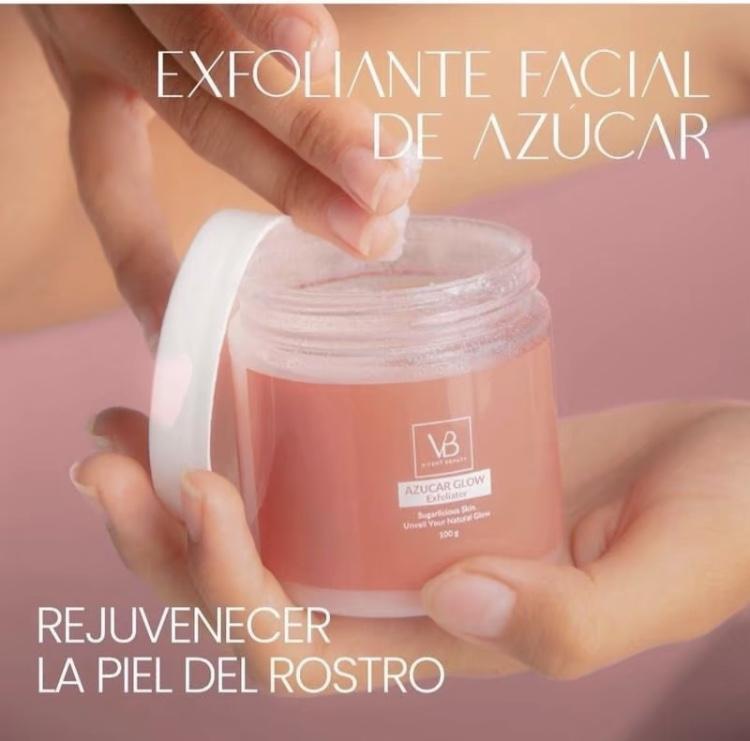 AZUCAR GLOW  Facial Exfoliator -Sugar Facial Scrub forSmoother, Glowing Skin