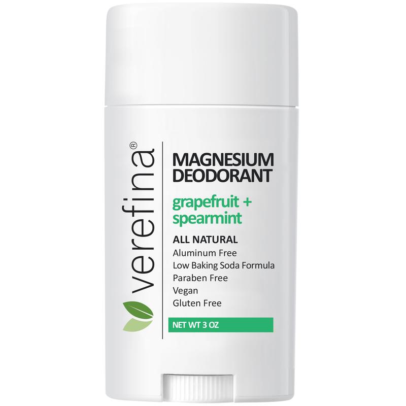 Grapefruit + Spearmint  Magnesium Deodorant by Verefina   Aluminium Free, Vegan, for Sensitive Skin with Shea, Cocoa Butter and Coconut Oil