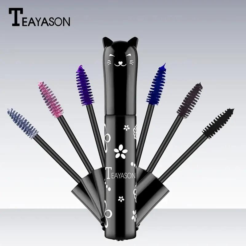 Cat Design Colored Liquid Mascara (3pcs 6pcs), Eye Lashes Lengthening & Styling Mascara Stick, Professional Eye Enhancement Makeup Product