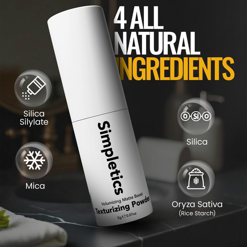 Simpletics - Hair Texturizing Powder for Instant Volume and Texture - 4 Simple Ingredients