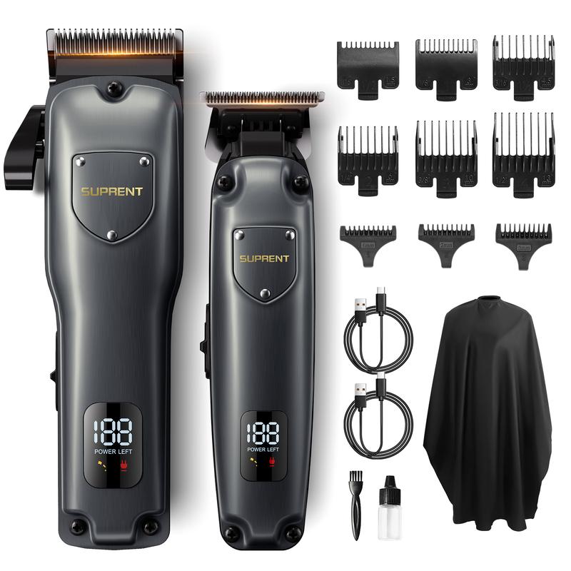 [HOME CLIPPER ] ALL IN ONE  CLIPPER SUPRENT Hair Clippers for Men Professional, USB-C Rechargeable Cordless Clippers for Hair Cutting, Mens Hair Clippers and Trimmer Kit for Barber with LED Display for Barbers & Home UseFashion gifts