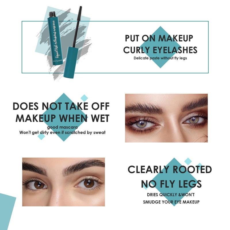 Long-lasting Lash Curling Mascara, Natural Quick Drying Eyelash Extensions Volume Building Mascara, Eye Lashes Lengthening Volumizing Styling Mascara Stick