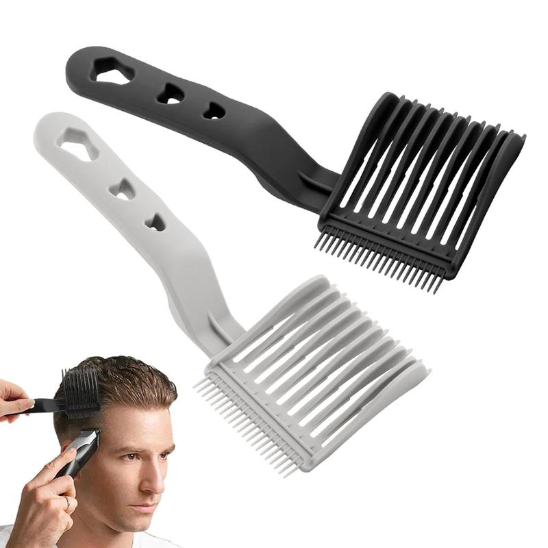 [ Limited Halloween Sale ] 2pcs Fade Comb, Professional Barber Comb, Barber Cutting Comb Men's Fade Combs Tool For Home or Salon or Professional Use, Curved Positioning Flat Top Hair Comb Barber Supplies