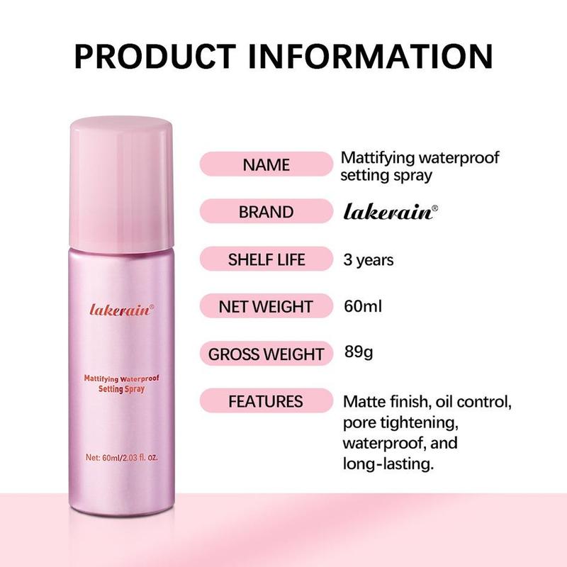 Long Lasting Makeup Setting Spray, Oil Control Moisturizing Makeup Spray, Makeup Fixer Spray, Cosmetic Product for Women & Girls