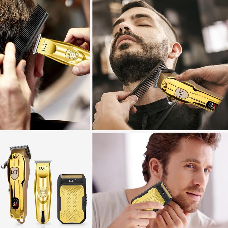 Rechargeable Hair Clipper Kit, 1 Set Professional Hair Clipper & Shaver & Accessories, Hair Trimmer for Men, Barber, Stylist, Barbershop, Salon