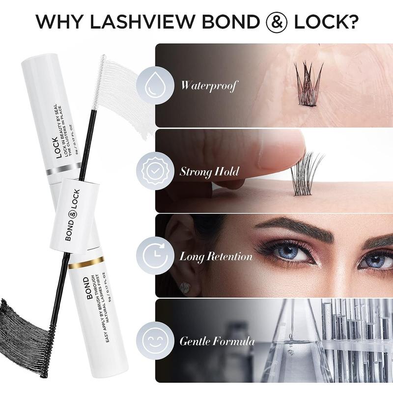 LASHVIEW DIY Clusters Lash KIT Natural Look With bond and seal remover