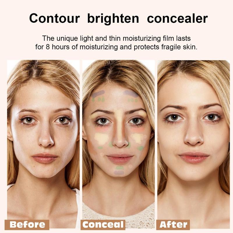 12 Color Correcting Concealer Palette with Brush, Waterproof Concealer Cream, Contouring Makeup Palette