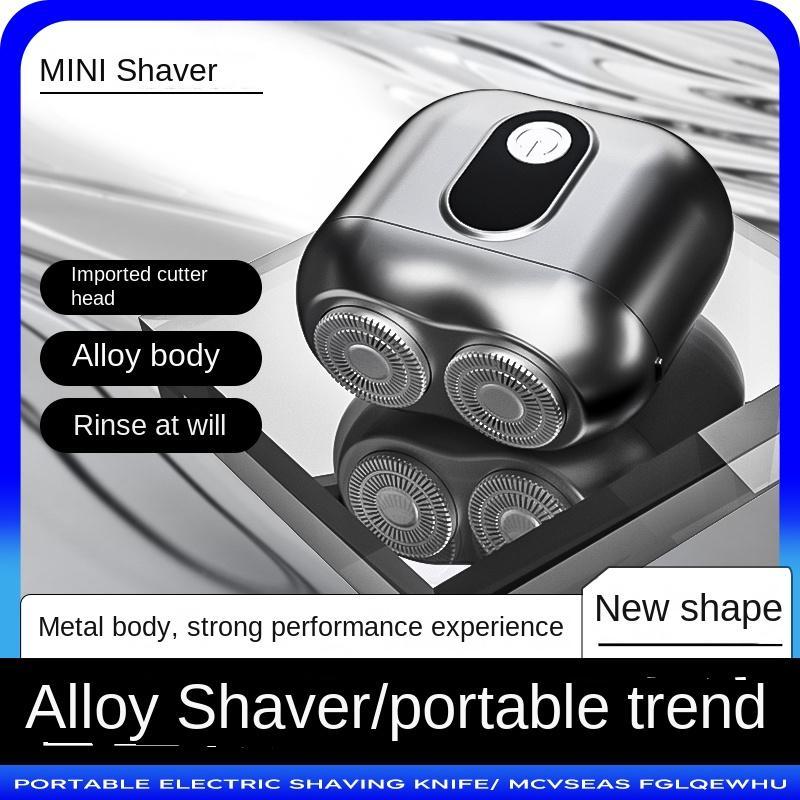 Mini Portable Electric Shaver, 1 Count Rechargeable Dual Cutting Head Electric Shaver, Men's Home Business Vehicle Travel Shaver, Halloween Christmas Gift, Fall Essentials, Ideal Winter Gift